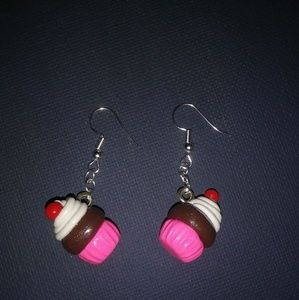Polymer Clay Cupcake Earrings